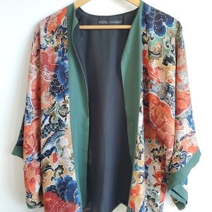 ZARA floral kimono jacket